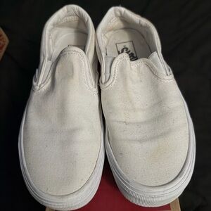 Vans  Classic White Slip-On Sneakers
